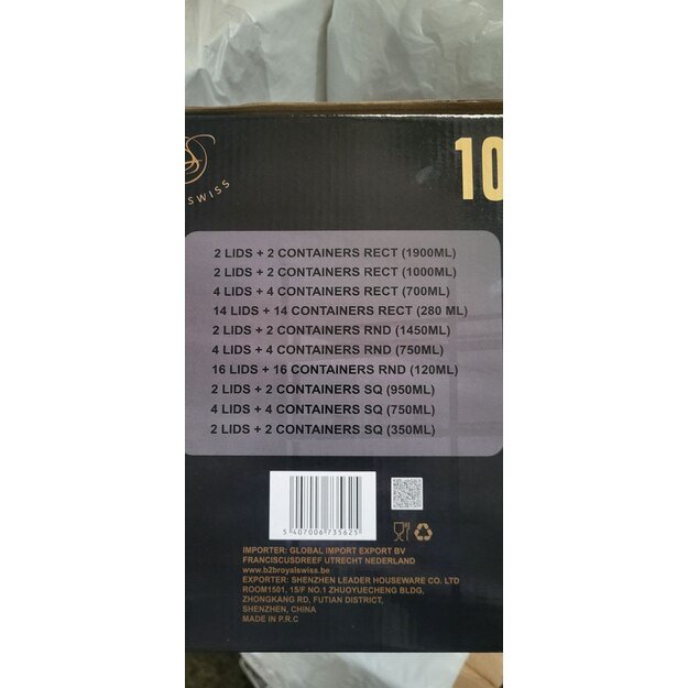 Šaldymo dėžuciu rinkinys Royal Swiss 104 daliu 1