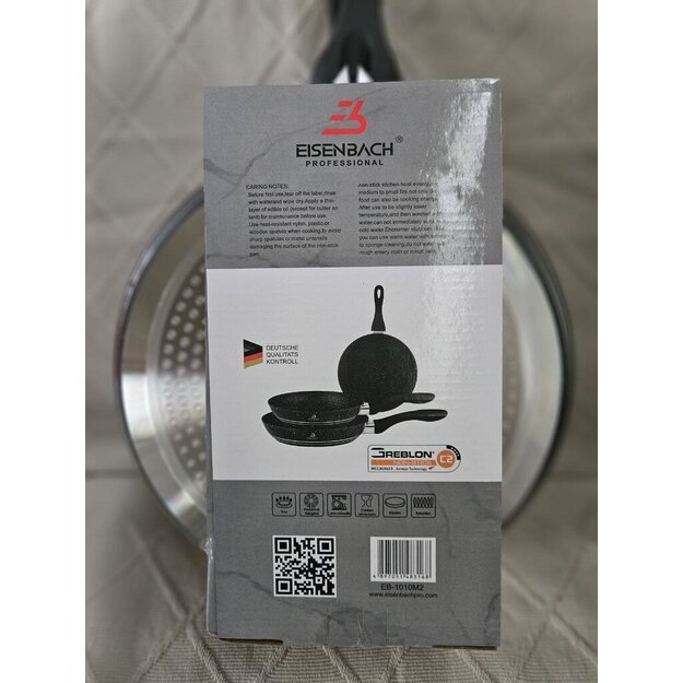 3 Keptuvių rinkinys - Eisenbach - Nelipnus akmeninis paviršius - Juodas 1