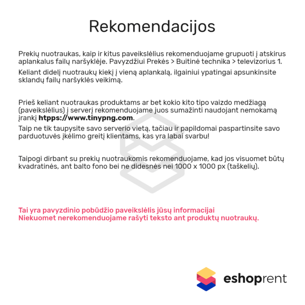 Prekės kortelė - pavyzdinė Nr. 8 3